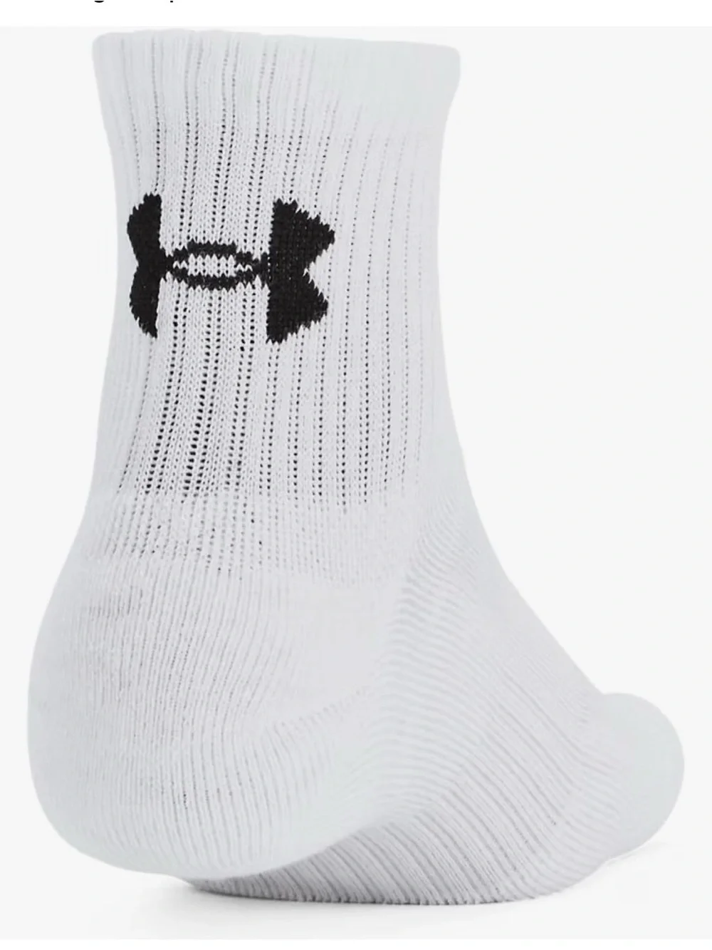Under Armour Unisex-Adult Training Cotton Quarter Socks 6 Pack, White/BLK 2631